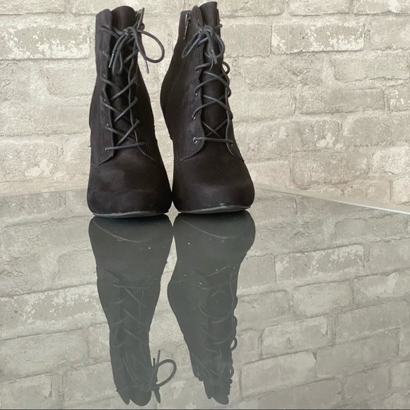 SOLD | Call It Spring Black Suede Ankle Booties EUC - Picture 5 of 13